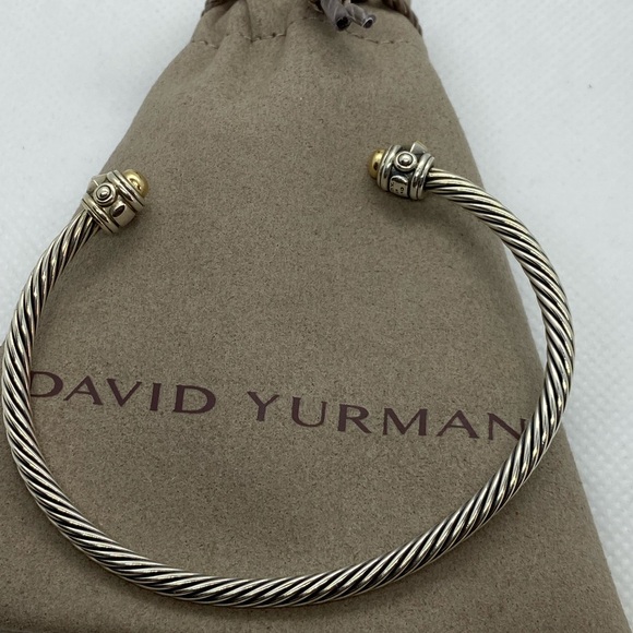David Yurman sterling silver and 18k gold renaissance bracelet - Picture 2 of 6